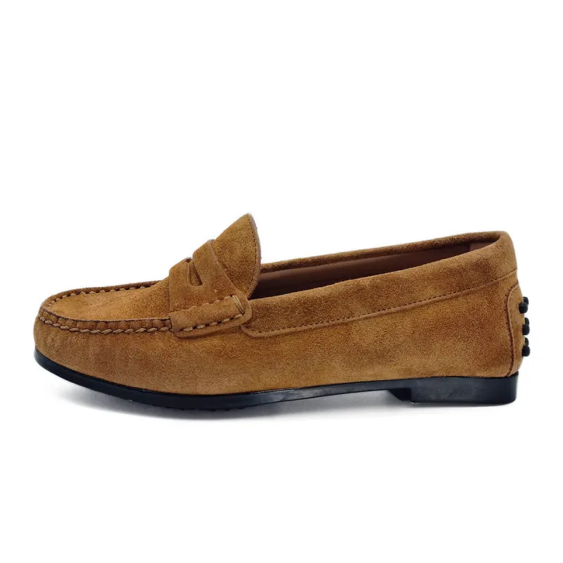 Le mocassin souple en velours camel - Triver Flight - Scarpe