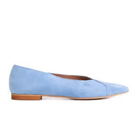 Marco Shoes Ballerines bleues en daim naturel