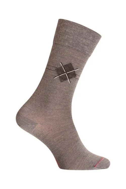 MI-CHAUSSETTES Losange placé laine - Sans couture - Gris - Labonal ...