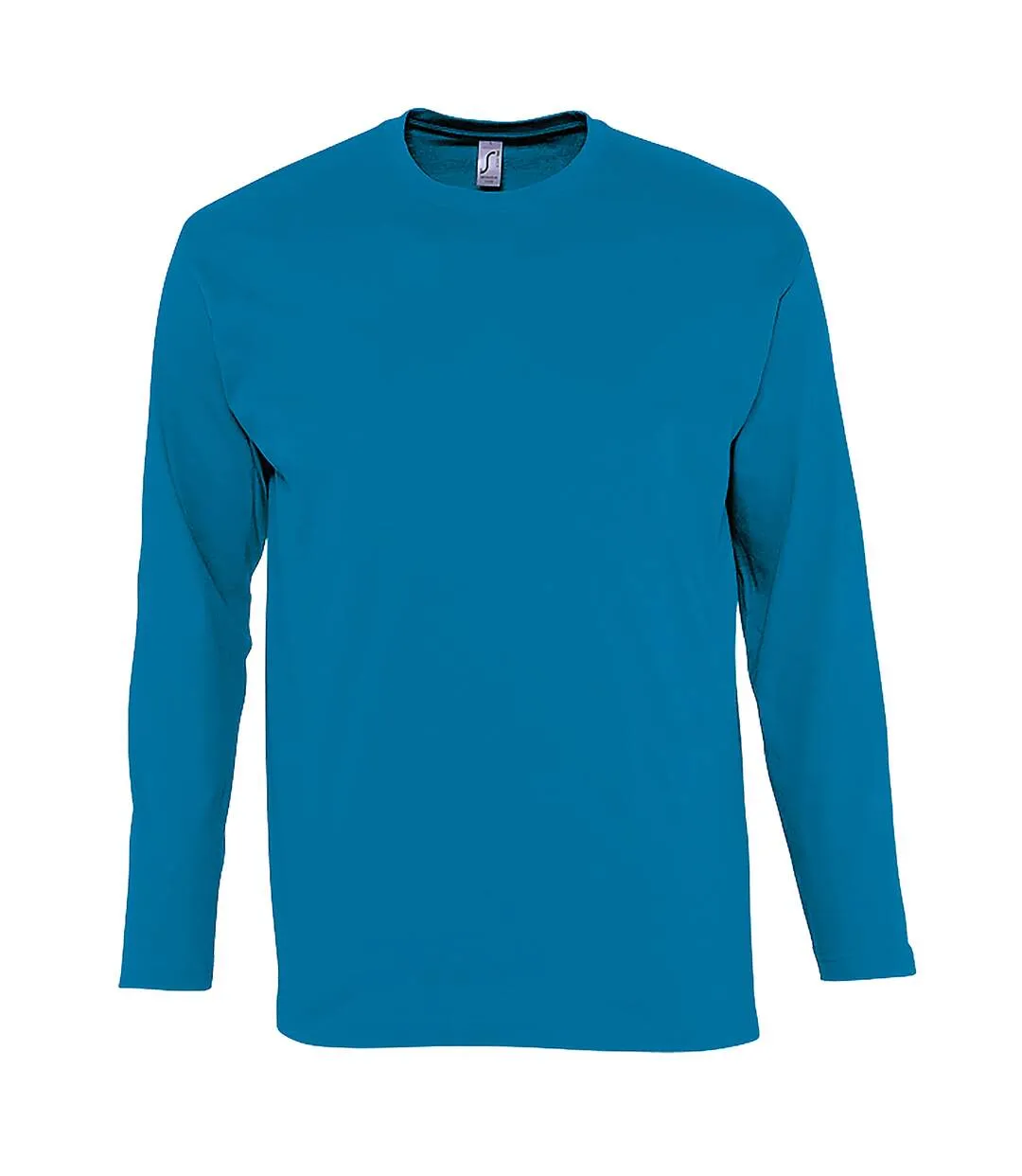 Monarch t-shirt à manches longues homme bleu aqua SOLS