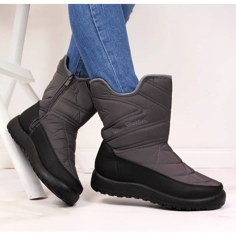 News Bottes de neige imperméables grises pour femmes