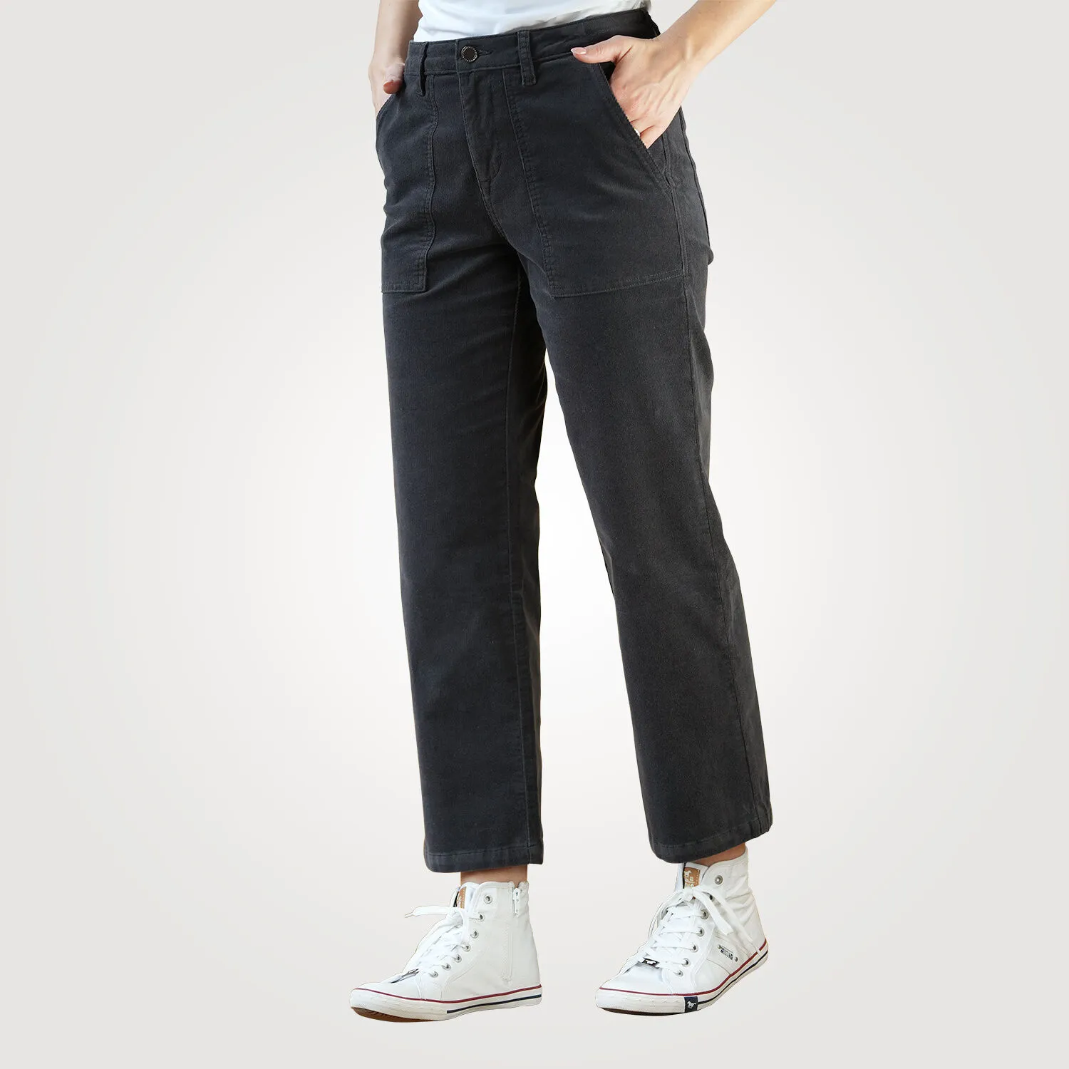 Pantalon dames en velours côtelé fin, forme culotte ⋆ Lehner Versand