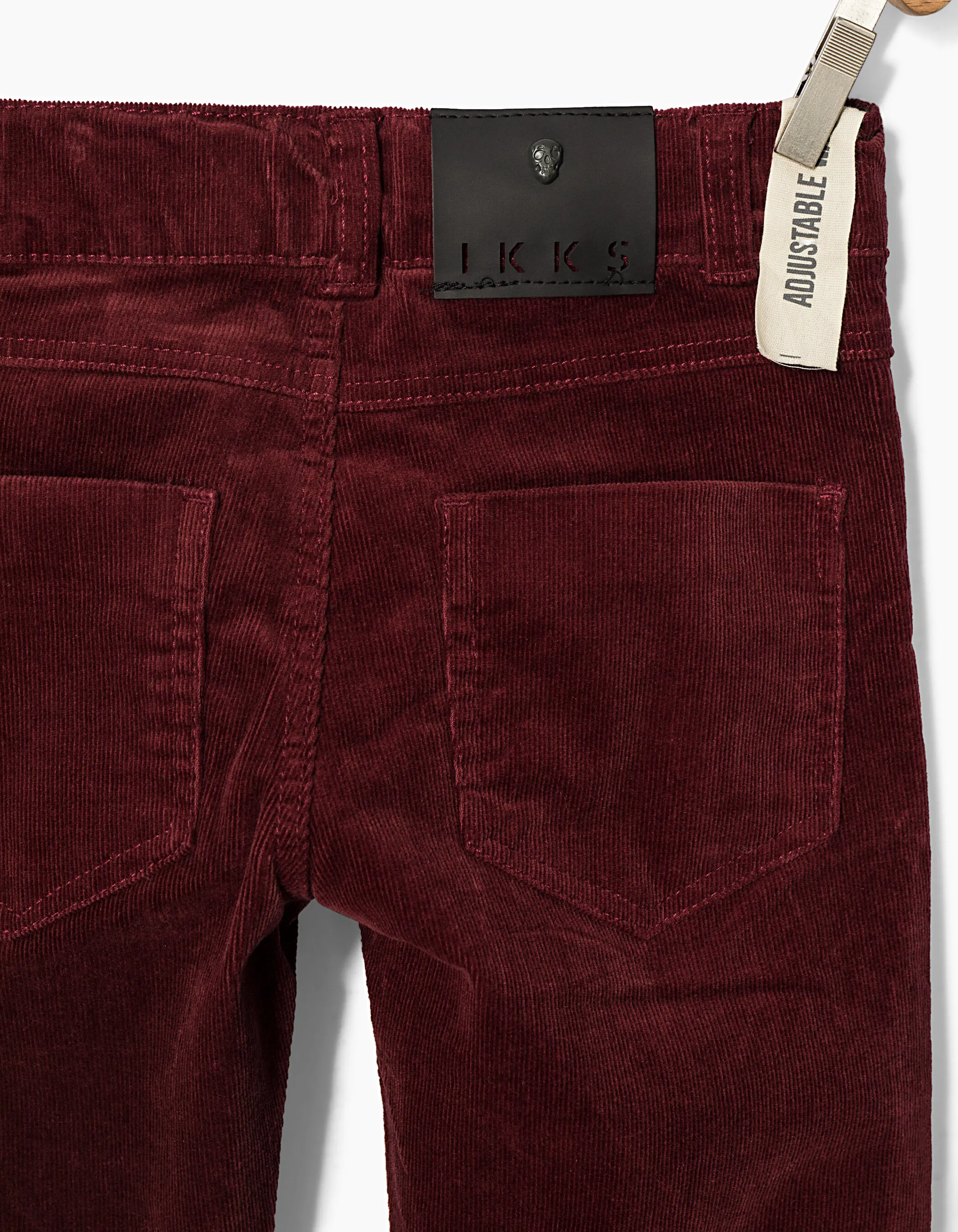 Pantalon skinny prune en velours milleraies garçon