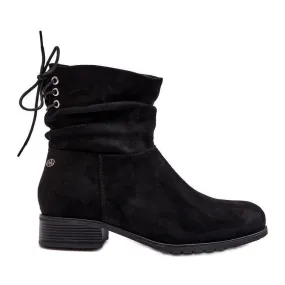 PE1 Bottines Plates En Daim Pour Femme Noir Keresa le noir