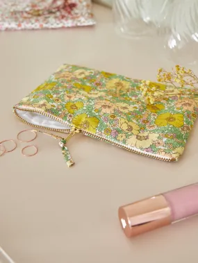 Pochette brodée en tissu Liberty - Vente Solidaire