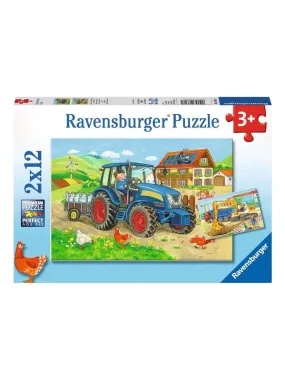 Puzzle 2x12 p - Chantier et ferme - N/A