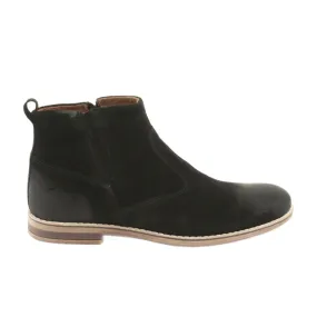 Riko Bottines en daim avec fermeture éclair le noir