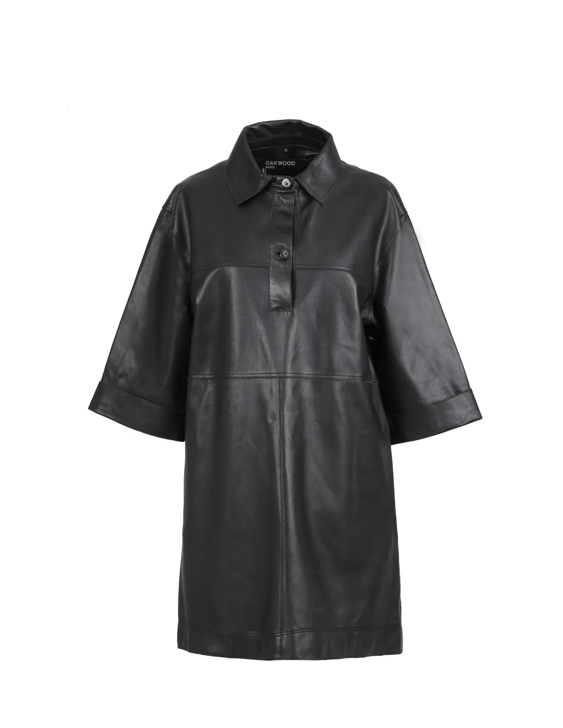 Robe en cuir Oakwood Caracas noire ref 54146