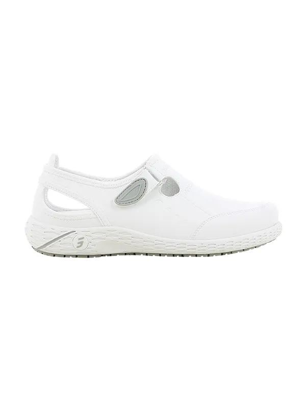 Sabot médical en cuir blanc Oxypas Lina