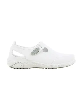 Sabot médical en cuir blanc Oxypas Lina