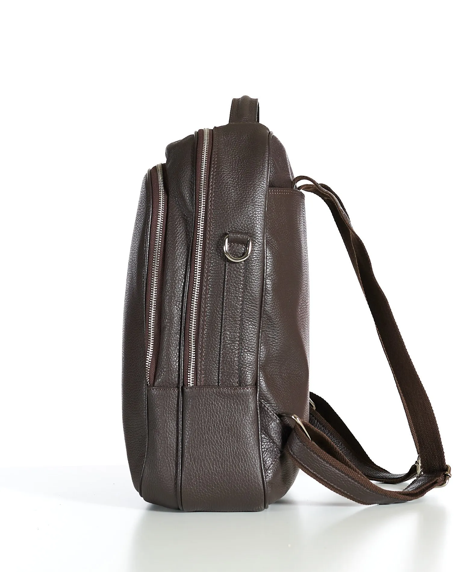 Sac à dos en cuir pour voyage unisex cuir de veau marron dollaro