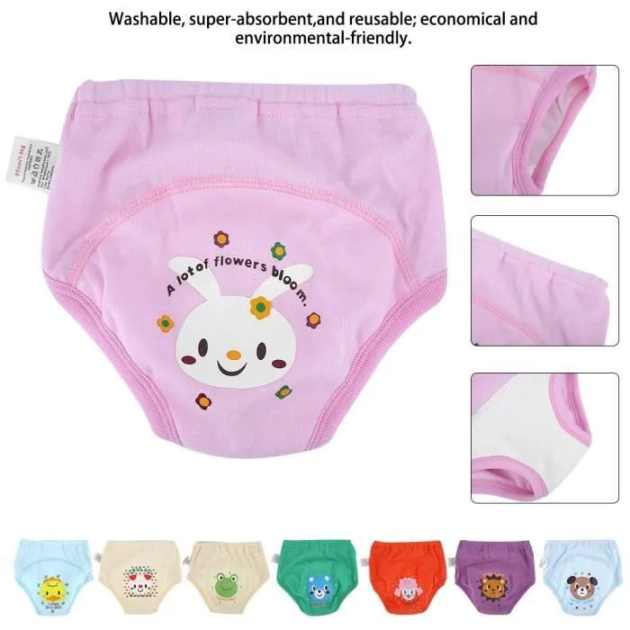 SALALIS Bloomers Couches imperméables en tissu pour bébé, 8 pièces, couches imperméables, 4 couches, pantalons puericulture soin