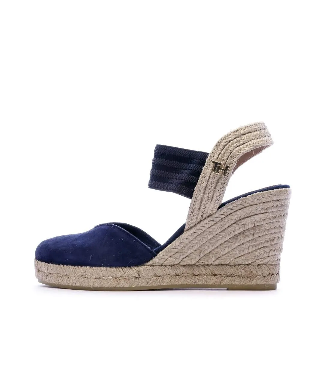 Sandales à talon en daim bleu femmes Tommy Hilfiger