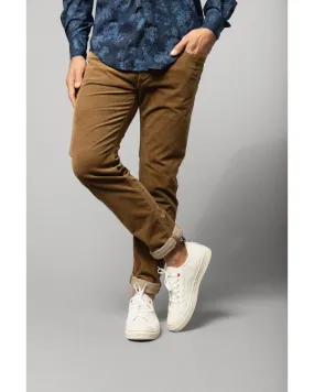 Serge Blanco Pantalon en velours grande taille camel - Size-factory