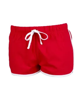 Short rétro femme rouge / blanc Skinni Fit