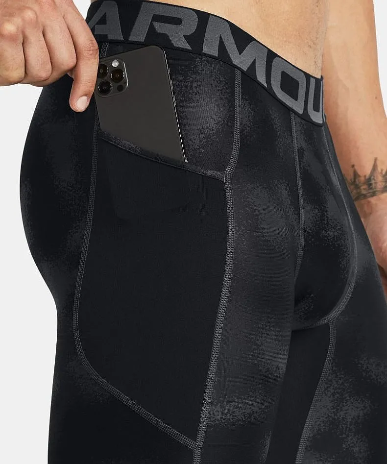 short Under Armour HeatGear Printed Long - Black/White - men´s