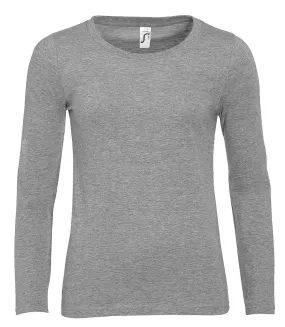 T-shirt manches longues FEMME - 11425 - gris chiné