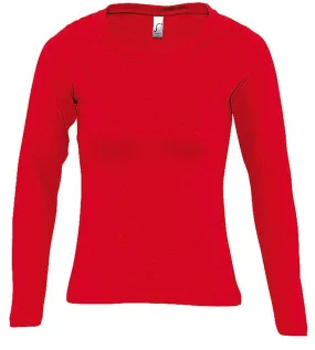 T-shirt manches longues FEMME - 11425 - rouge 