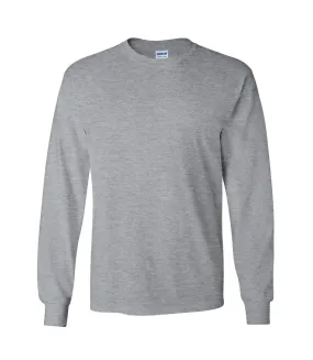 T-shirt uni à manches longues  pour homme gris sport Gildan