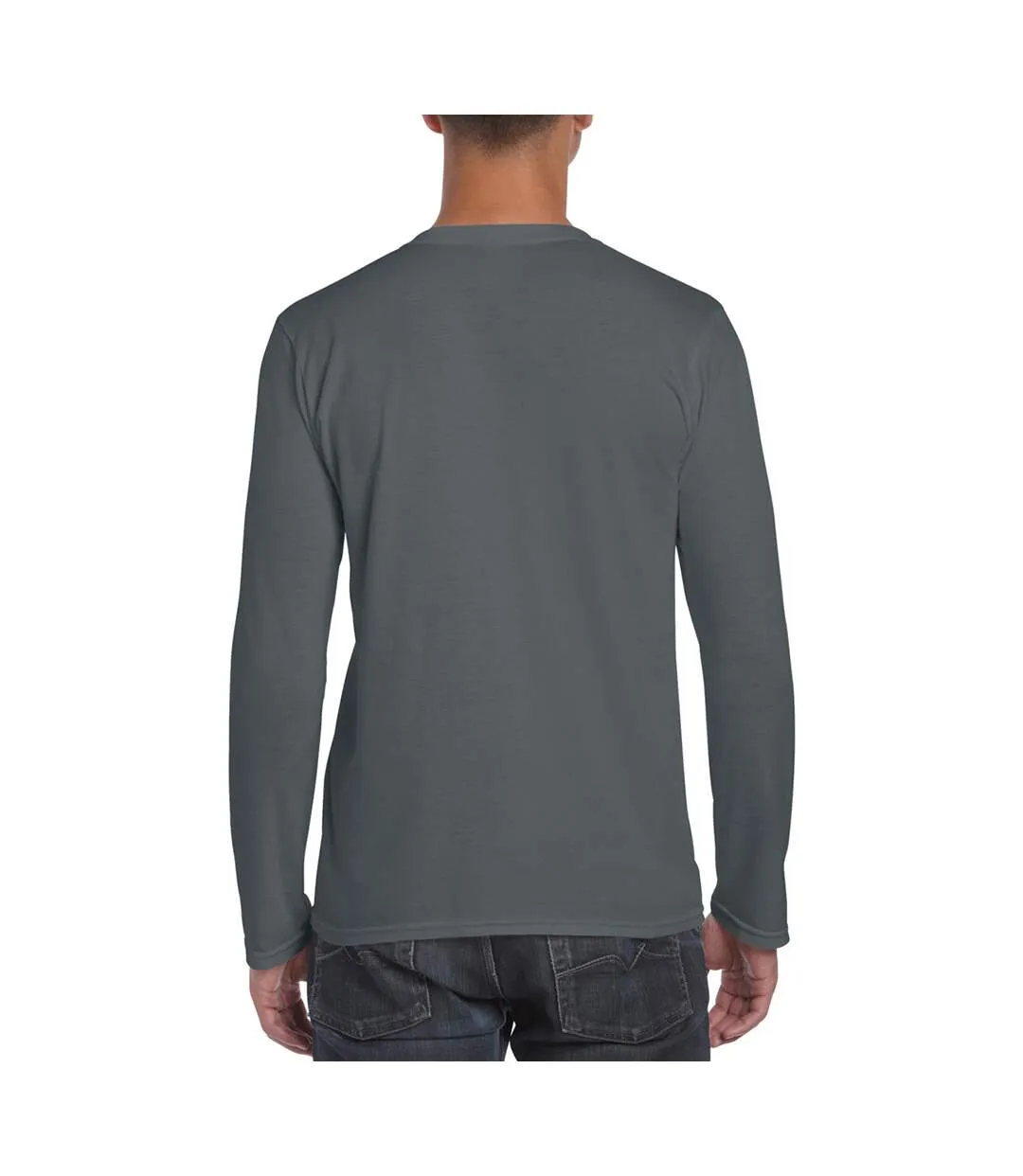 T-shirt à manches longues hommes gris foncé Gildan