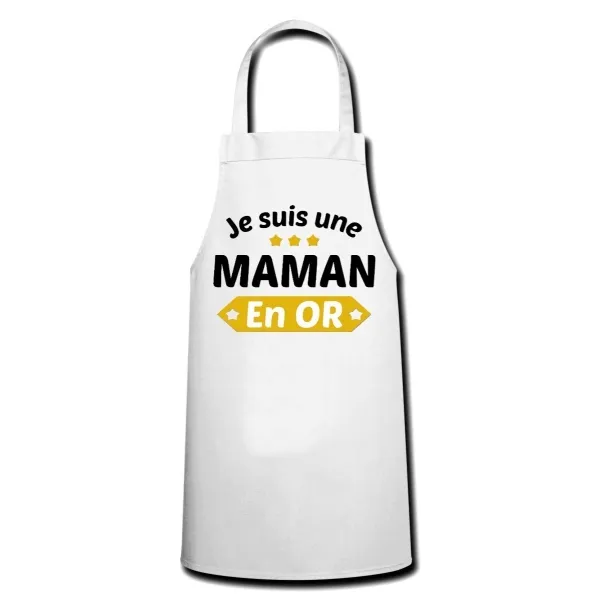 Tablier Maman en or