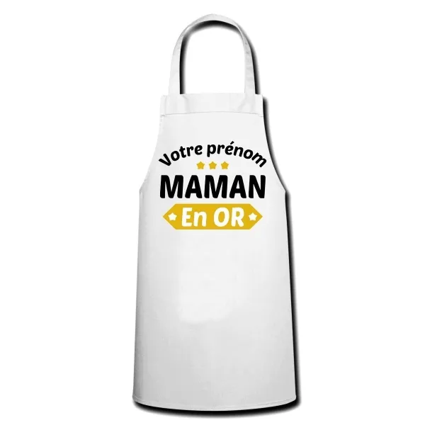 Tablier Maman en or