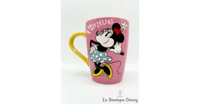 Tasse Minnie Mouse rétro vintage Disney Store 2016 mug rose jaune