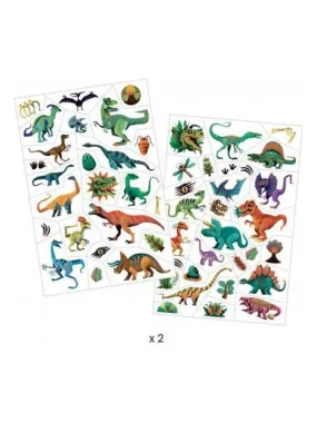 Tatouages Dinosaures Multi Couleurs - N/A