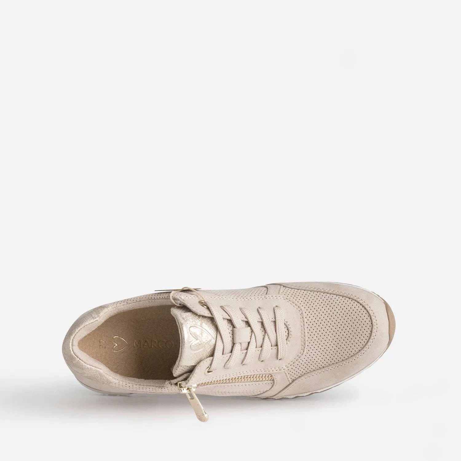 Tennis MARCO TOZZI beige et imprimé python - Baskets / Tennis Femme | ERAM