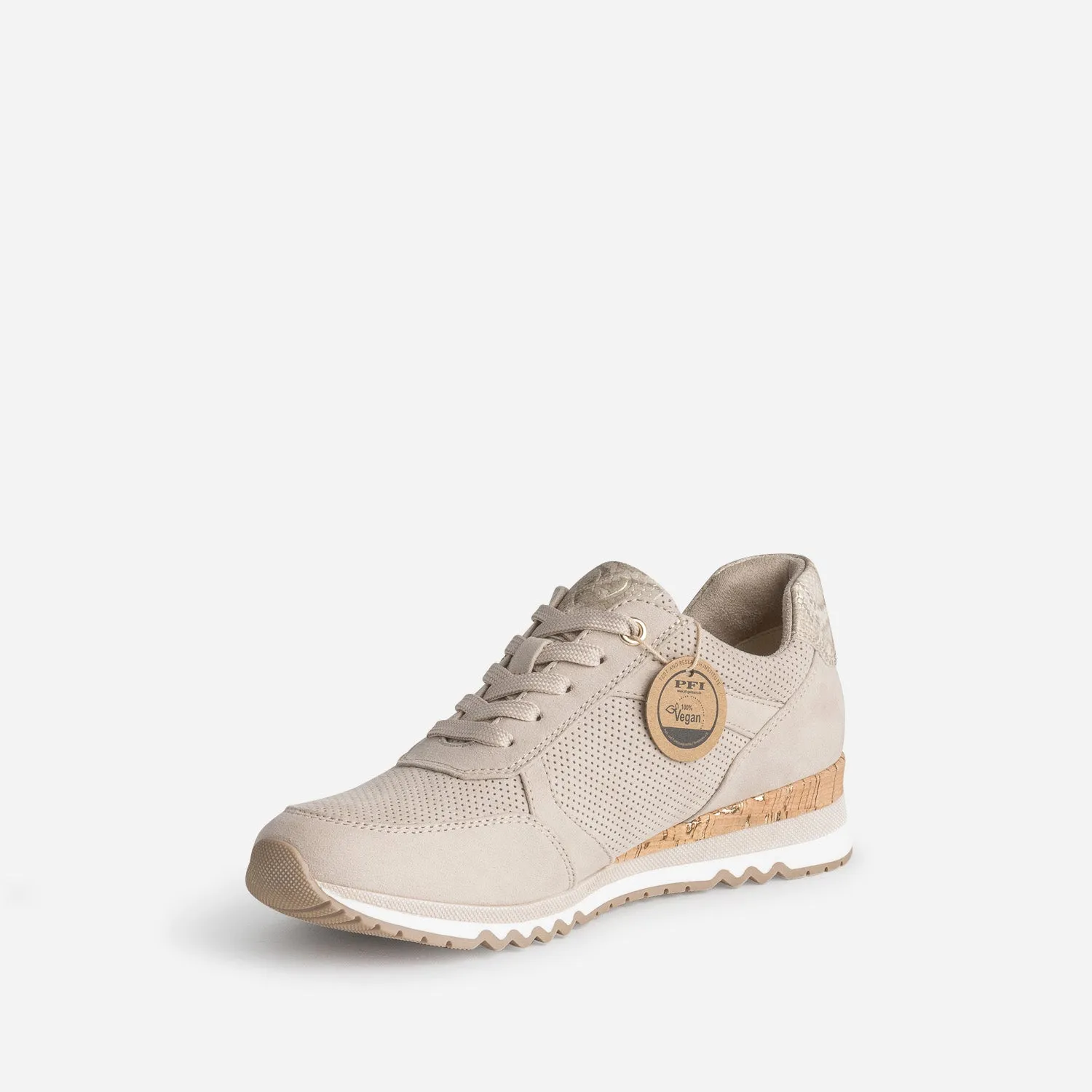 Tennis MARCO TOZZI beige et imprimé python - Baskets / Tennis Femme | ERAM