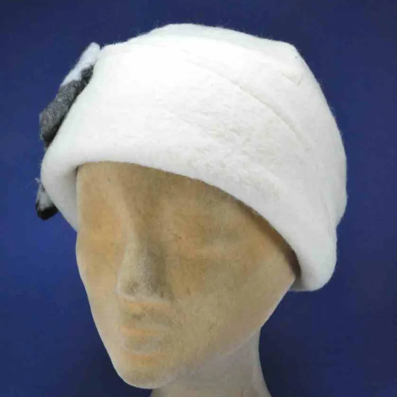 Toque bonnet style rétro laine beige |Toque bonnet pour les femmes