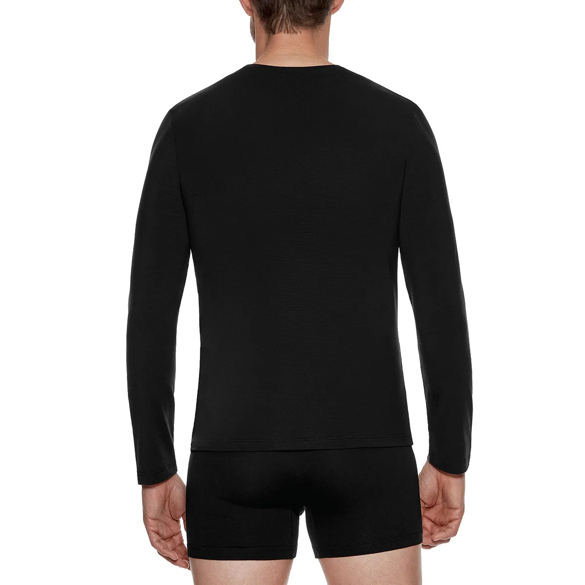 Tricot de peau homme laine lyocell Premium Wool noir Impetus