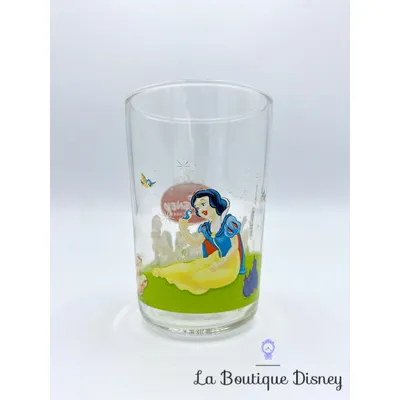 Verre Amora Blanche Neige et les sept nains Disney moutarde