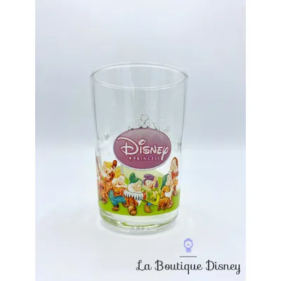 Verre Amora Blanche Neige et les sept nains Disney moutarde