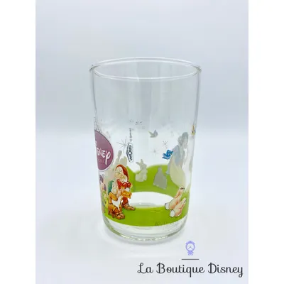 Verre Amora Blanche Neige et les sept nains Disney moutarde