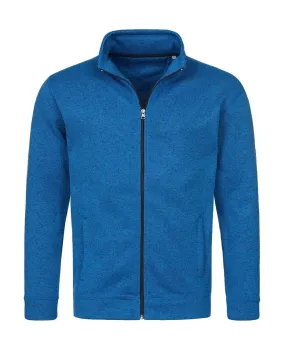 Veste polaire en tricot manches longues - Homme - ST5850 - bleu mélange 